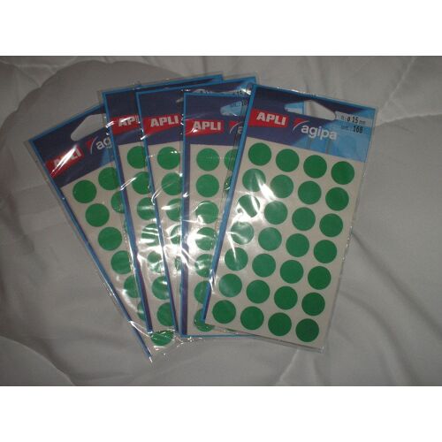 Agipa 5 Paquets De 168 Pastilles Autocollantes - Diametre 15 Mm