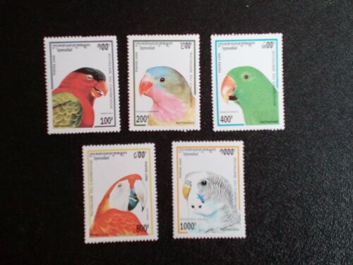 Timbre Cambodge Yt 1263 A 1267 Séries: Perroquets 1995 ( 080404 1 )