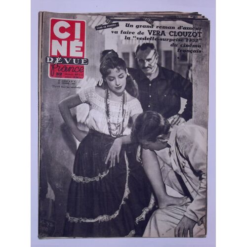 Cine Revue  1952  N° 9 : Vera Crouzot.Yves Montand.Georges Guitarry.Marlon Brando.Farley Granger.