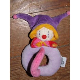 Gino Le Clown Moulin Roty Doudou Hochet Grelot Peluche De 16 Cms