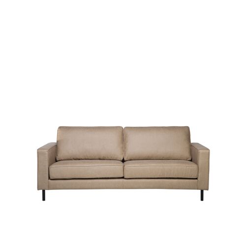 Canapé 3 places en cuir PU beige SAVALEN