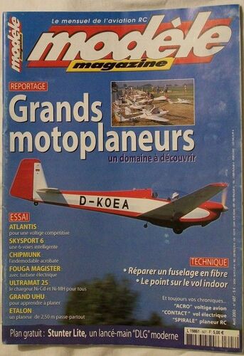 Modèle Magazine  Le Mensuel De L'aviation Rc  N° 607 : Avec Le Plan Encarté Du " Stunter Lite ", Un Lancé-Main "Dlg" Moderne.
