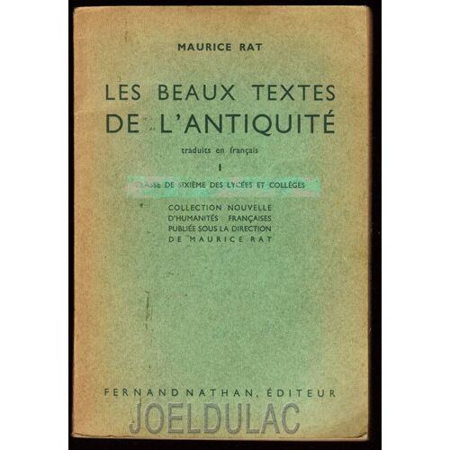 Les Beaux Textes De L'antiquité Traduits En Français