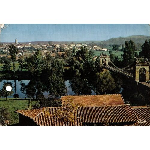 Carte Postale, France, Aveyron ( 12 ), Livinhac, Pont Suspendu Sur Le Lot - Oblitération Du 04/08/1964