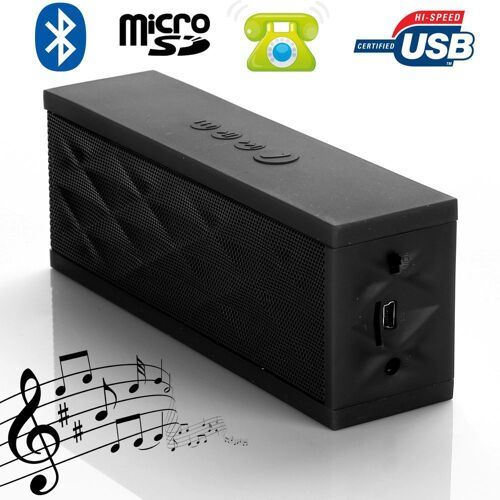 Enceinte Bluetooth Kit Main Libre Appel Smartphone Lecteur Carte Micro SD Noir + SD 4Go YONIS