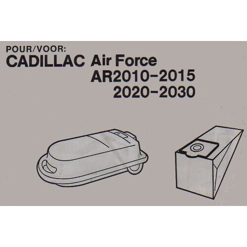 EUROPLEX (Correspond  réf. T 34 de MENALUX)   - lot de 10 Sacs aspirateur  papier pour CADILLAC Air Force AR 2010 - 2015 - 2020 - 2030