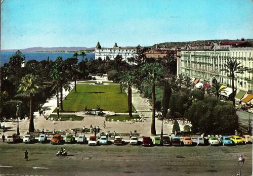 Carte Postale, France, Alpes Maritimes ( 06 ), Nice, Les Jardins Albert 1er, Au Fond L'hôtel Ruhl - Oblitération Du 20/04/1962