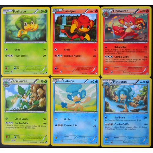 Noir & Blanc - Feuillajou (7) + Feuiloutan (8) + Flamajou (21) + Flamoutan (22) + Flotajou ( 33) + Flotoutan (34/114)