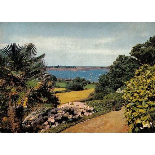 Carte Postale, France, Cotes D'armor ( 22 ), Port Blanc, Le Port Et L'ile Saint Gildas - Oblitération Du 26/08/1980