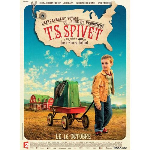 L'extravagant Voyage Du Jeune Et Prodigieux Ts. Spivet / Affiche Cinéma Originale 120x160 Cm Pliée.