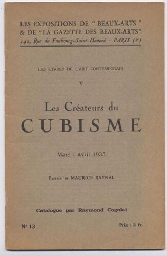 Les Créateurs Du Cubisme Mars-Avril 1935