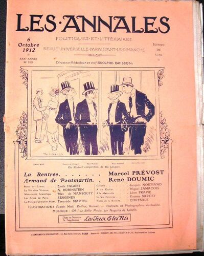 Les Annales Politiques Et Littéraires  N° 1528 : On Rentre! Composition De De Losques