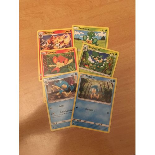 (1974) Flotoutan + Flotajou + Flamoutan + Flamajou + Feuillajou + Feuiloutan (Pokemon)