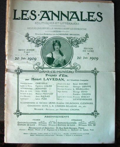 Les Annales Politiques Et Littéraires  N° 1356 : Projets D'été, Par Henri Lavedan
