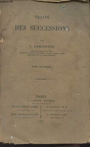 Traité Des Successions - Tome 4