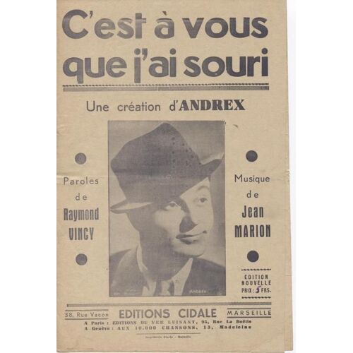 C'est A Vous Que J'ai Souri
