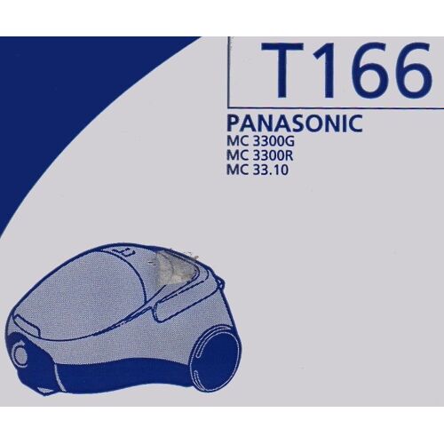 Menalux T 166 - lot de  5 Sac aspirateur  pour PANASONIC MC 3300 G - MC 3300 R - MC 33.10
