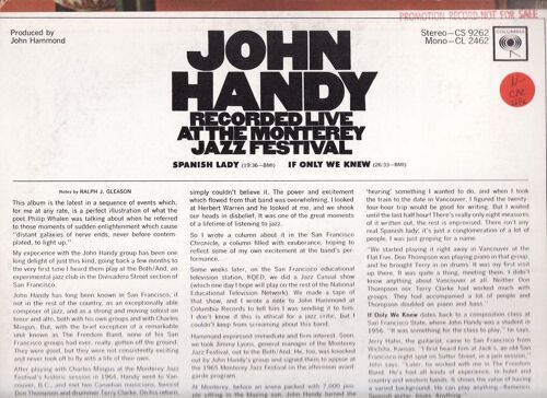 Recorded Live At The Monterey Jazz Festival