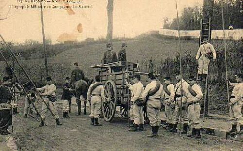 Cpa - Suresnes- Route Stratégique - Télégraphie Militaire De Campagne