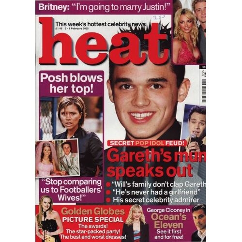 Heat (Edition Uk) / 02-02-2002  N° 153 : Britney Spears (2,5p) - Nicole Kidman / Ewan Mcgregor (2p) - Victoria Beckham (2p) - Tom Cruise (2p) - Gareth Gates (3p)