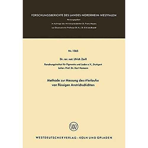Methode Zur Messung Des 'verlaufs' Von Flüssigen Anstrichschichten