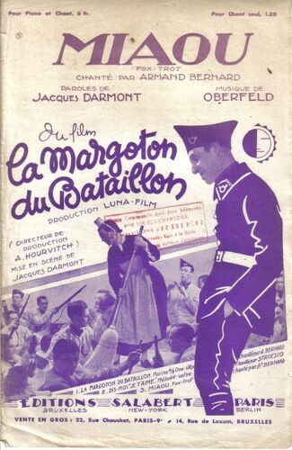 Miaou, Fox-Trot Du Film "La Margoton Du Bataillon"