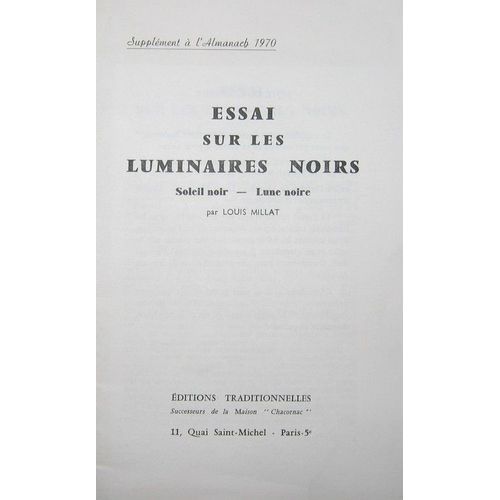 Essai Sur Les Luminaires Noirs - Soleil Noir - Lune Noire