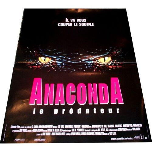 Ananconda De Luis Llosa Avec Jennifer Lopez, Ice Cube, Jon Voight, Owen Wilson / Affiche De Cinéma Originale / Petit Format 40/60 Cm