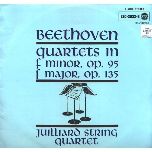 Beethoven - Quartet In F Minor Op 95 + F Major Op 135