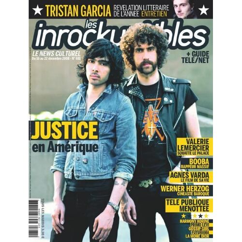 Les Inrockuptibles  N° 681 : Justice En Amérique - Tristan Garcia Révélation Littéraire 2008 - Valérie Lemercier Au Palace - Booba Rappeur Massif - Agnès Varda Le Film De Sa Vie - Werner Herzog