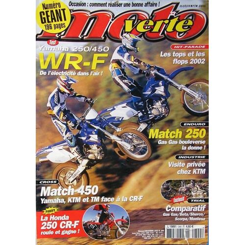 Moto Verte  -  Décembre 2002  -  N° 344 : Yamaha 250/450 Wr-F/Match 250 Gas Gas/ Beta/Sherco/Scorpa/Montesa/ Yamaha, Ktm, Tm Face À La Cr-F ...