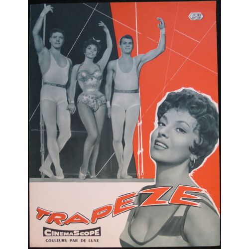 Trap?ze - Film 1956 De Carol Reed Avec Gina Lollobrigida, Burt Lancaster, Tony Curtis - Livret De Cin?ma Original - 4 Pages Chaque Page 30,5x23,5 Cm - Dossier De Presse - Cirque