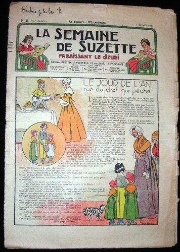 La Semaine De Suzette  N° 5 : Le Jour De L'an Rue Du Chat Qui Peche