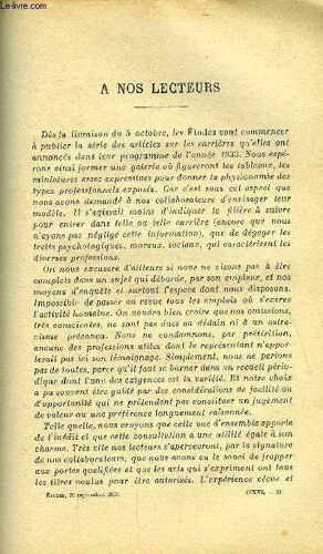 Etudes Tome 216 N° 18 - Après Un Siècle Du Mouvement D Oxford (1833-1933) Par J. De Bivort De La Saudée, La Technique De La Charité Par Pierre Durosoy, En Pologne, Souvenirs Et Impressions Du Iie(...)