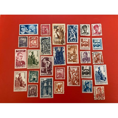 Timbres Sarre 1947/1950 Nsg, Oblitérés, Neufs**/* Lot 104