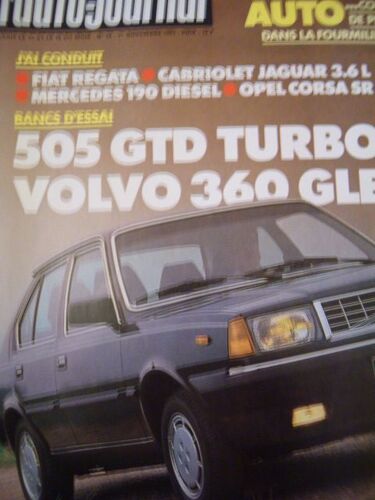 L'auto Journal N° 19 Du 01/10/1983  Essai Peugeot 505 Gtd Turbo Volvo 360 Gle  N° 19 : Essai Peugeot 505 Gtd Turbo Volvo 360 Gle
