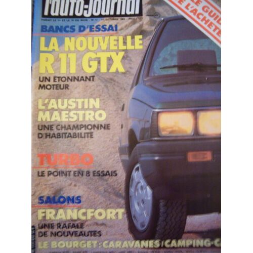 L'auto Journal N° 17 Du 01/10/1983  La Nouvelle R11 Gtx L'austin Maestro  N° 17 : La Nouvelle R11 Gtx L'austin Maestro
