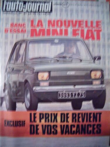 L'auto Journal N° 6 Du 01/04/1973 La Nouvelle Mini Fiat  N° 6 : La Nouvelle Mini Fiat