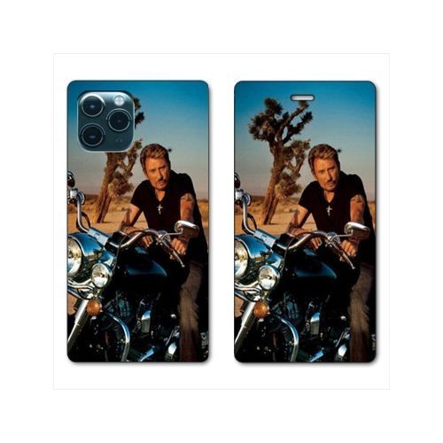 Housse Cuir Portefeuille Pour Samsung Galaxy S20 Johnny Hallyday Moto