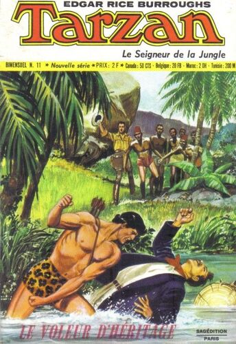 Tarzan Le Seigneur De La Jungle  N° 11 : Le Voleur D'heritage Nouvelle Seri Mensuel