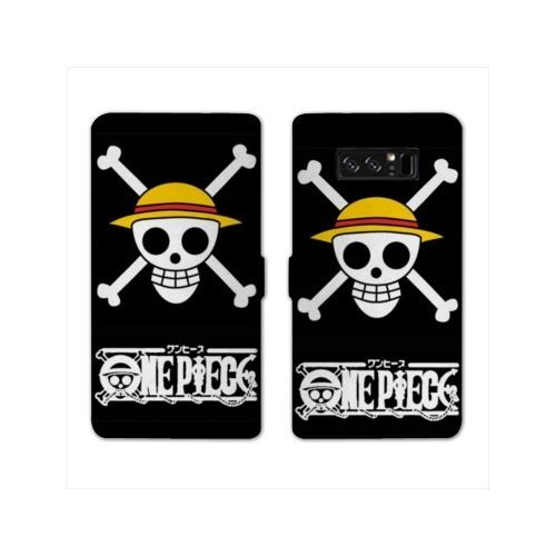 Housse Cuir Portefeuille Pour Samsung Galaxy S10 Manga One Piece Tete De Mort
