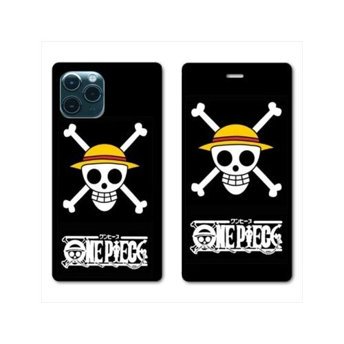 Housse Cuir Portefeuille Pour Iphone 11 Pro Max (6,5) Manga One Piece Tete De Mort