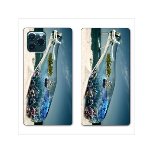 Housse Cuir Portefeuille Pour Huawei P40 Pro Mer Bouteille