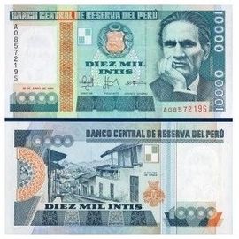 Billet Perou 10 000 Intis