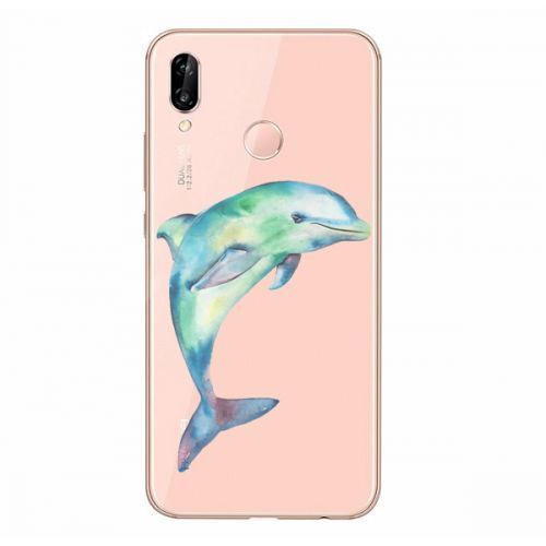 Coque Transparente Pour Samsung Galaxy A20e Dauphin Encre