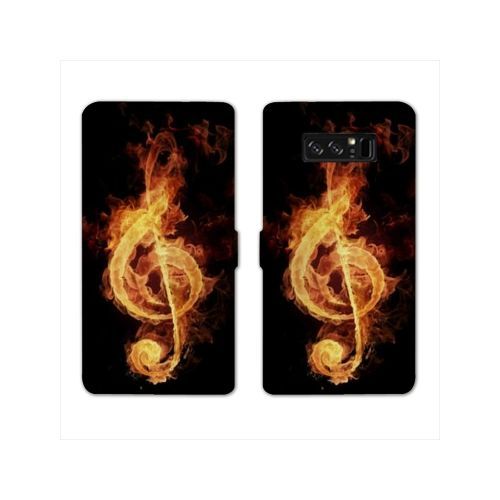 Housse Cuir Portefeuille Pour Samsung Galaxy S10 Musique