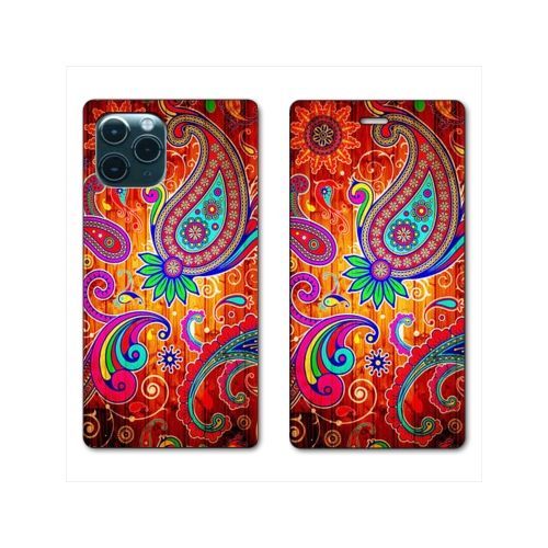 Housse Cuir Portefeuille Pour Huawei P40 Fleur Psychedelic
