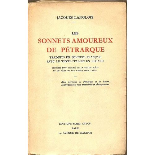 Les Sonnets Amoureux De Pétrarque