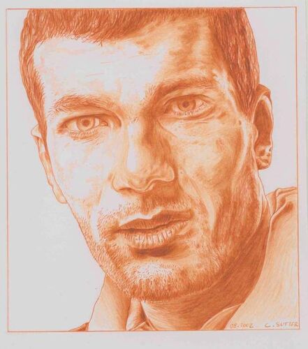 Portrait Zidane Sanguine