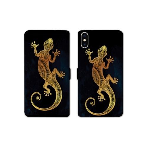 Housse Cuir Portefeuille Pour Iphone X / Xs Animaux Maori